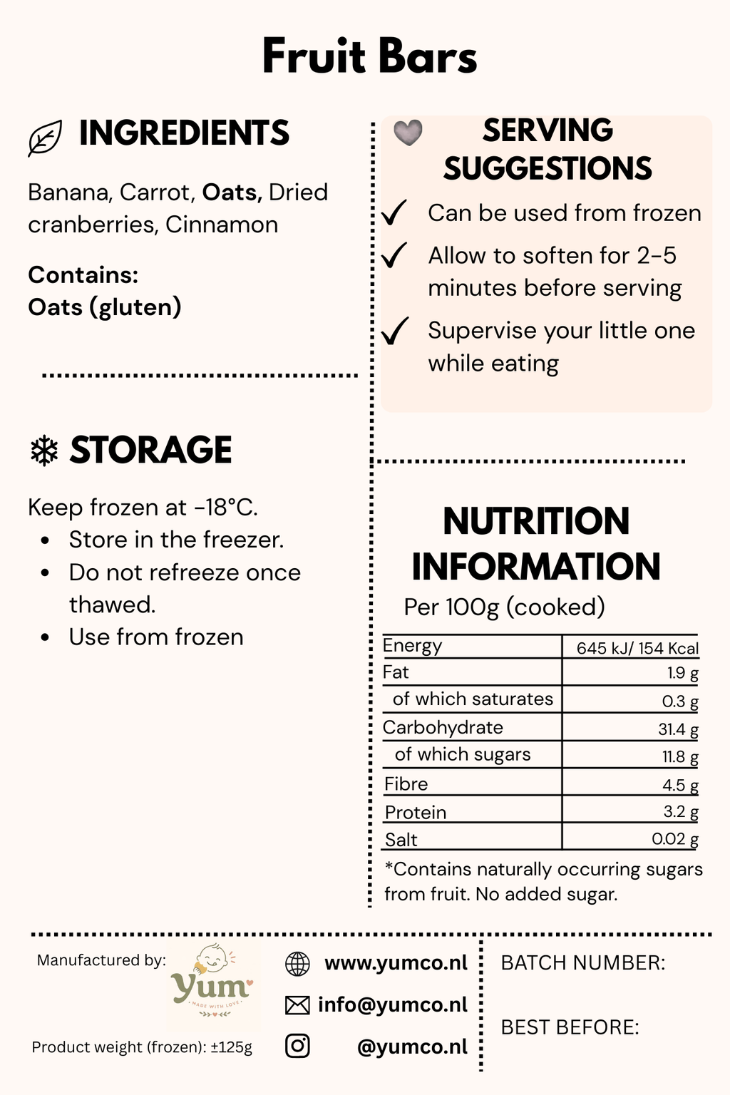 Fruit Bars (6 p/packet)