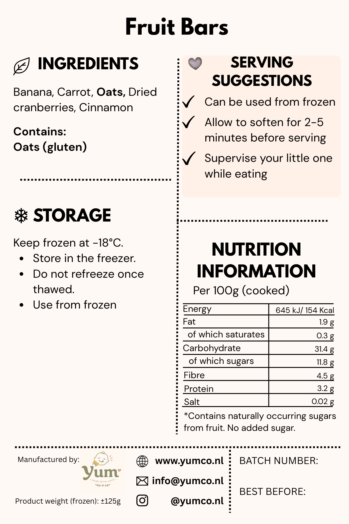 Fruit Bars (6 p/packet)